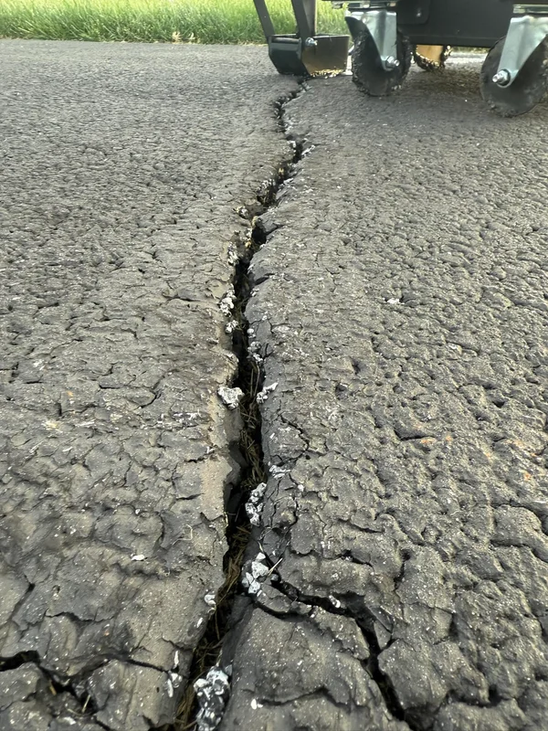 Asphalt surface before professional maintenance, project 8